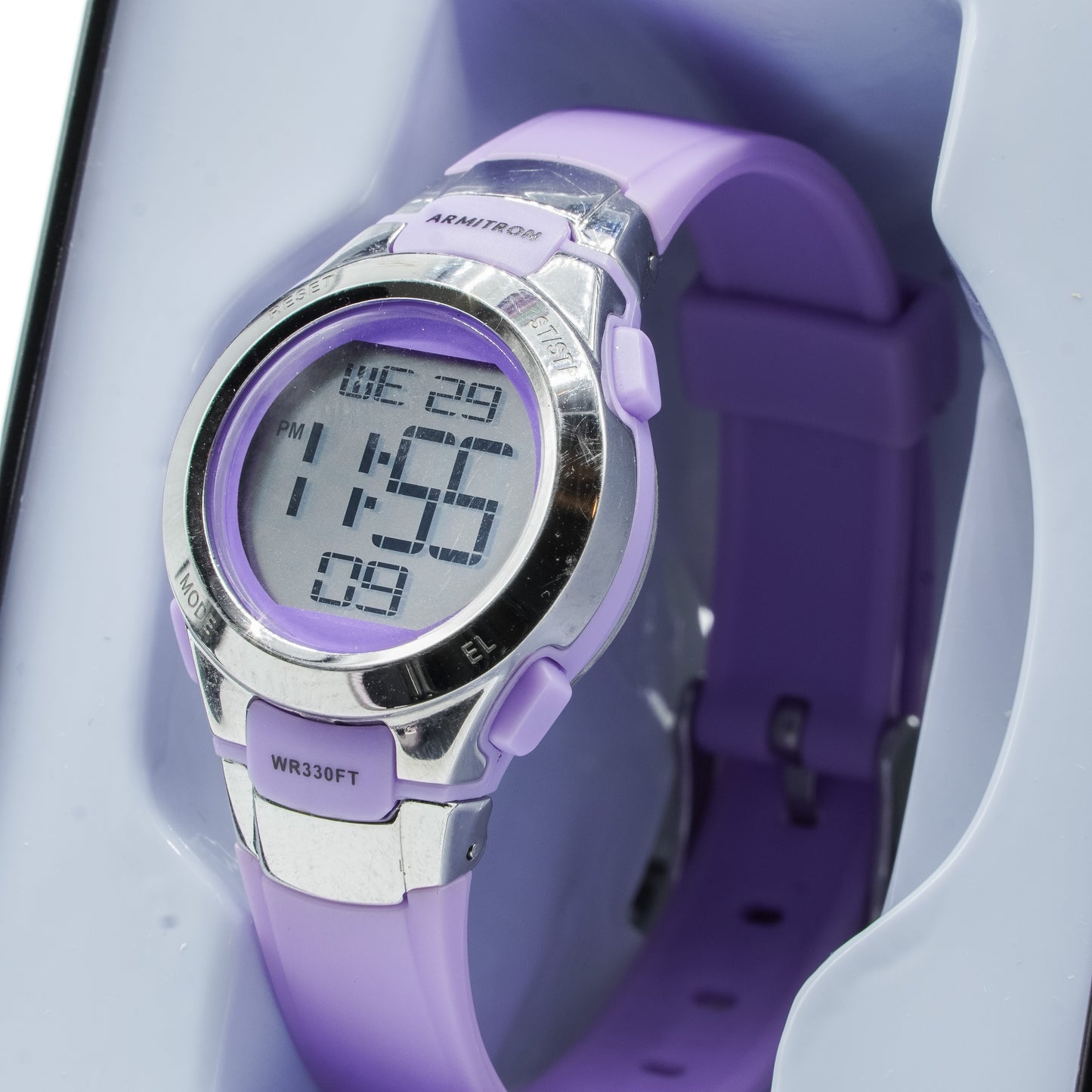 Armitron Women's 45/7012 Digital Purple Silicone Sports Watch