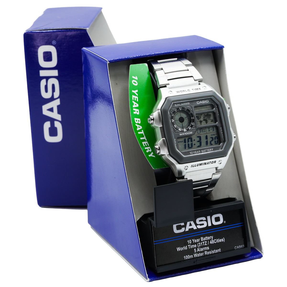Casio AE-1200WHD-7AVCF Men's World Time Digital Watch New with Box