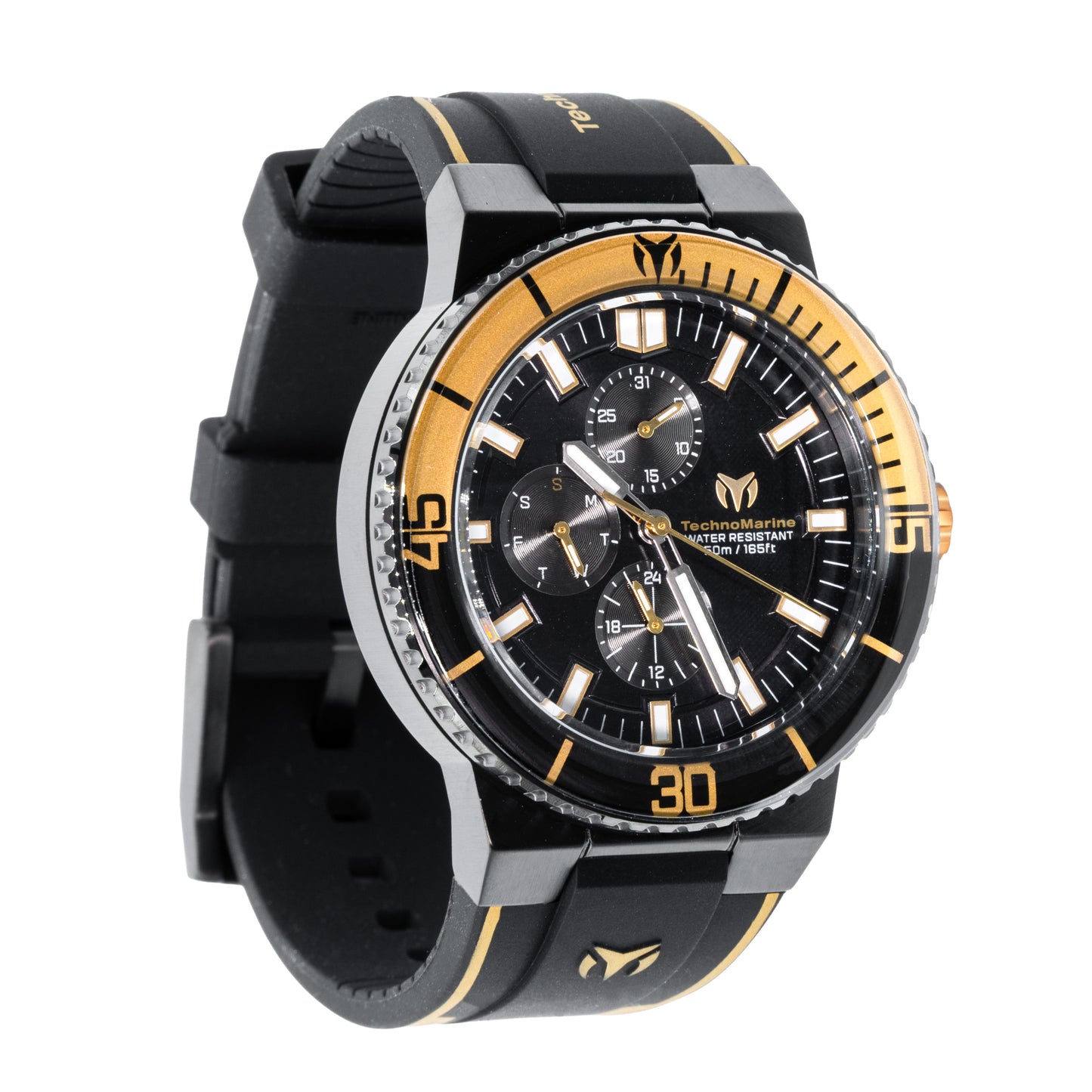 TechnoMarine Racing Legends Invicta 43mm Stainless Steel Men's Watch - Black/Gold