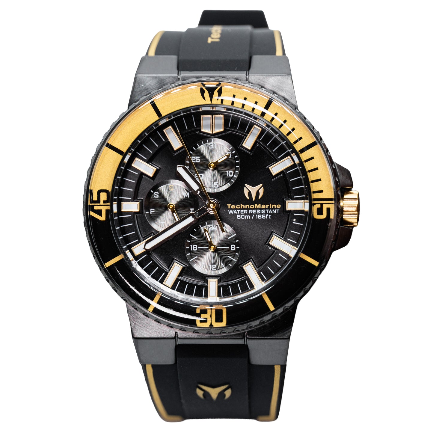 TechnoMarine Racing Legends Invicta 43mm Stainless Steel Men's Watch - Black/Gold