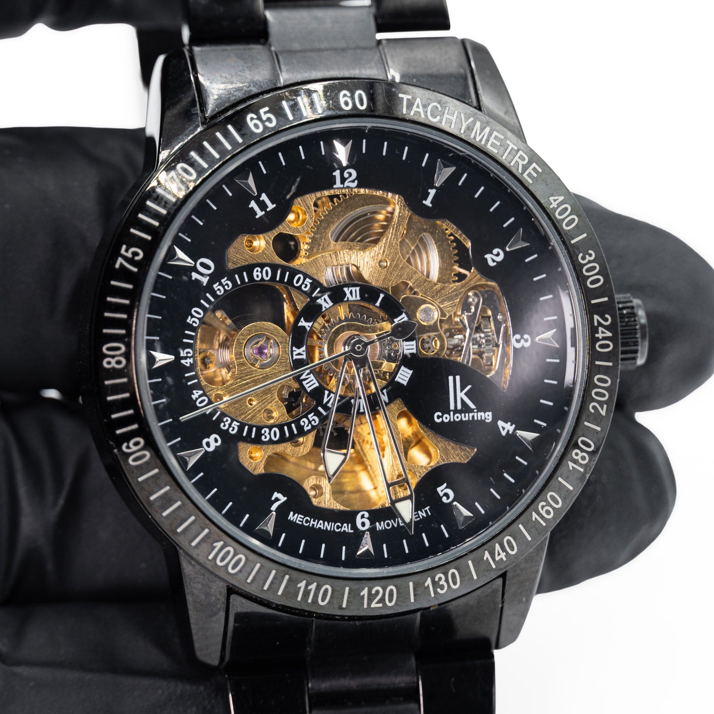 Pre-Owned IK Coloring Automatic Men's Watch 42mm - Black / Gold