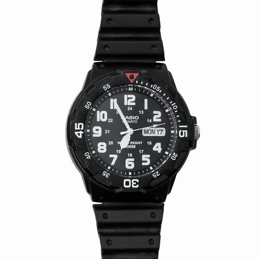 Casio MRW-200H-1BV Dive Style 44.6 mm Black Sport Watch - White