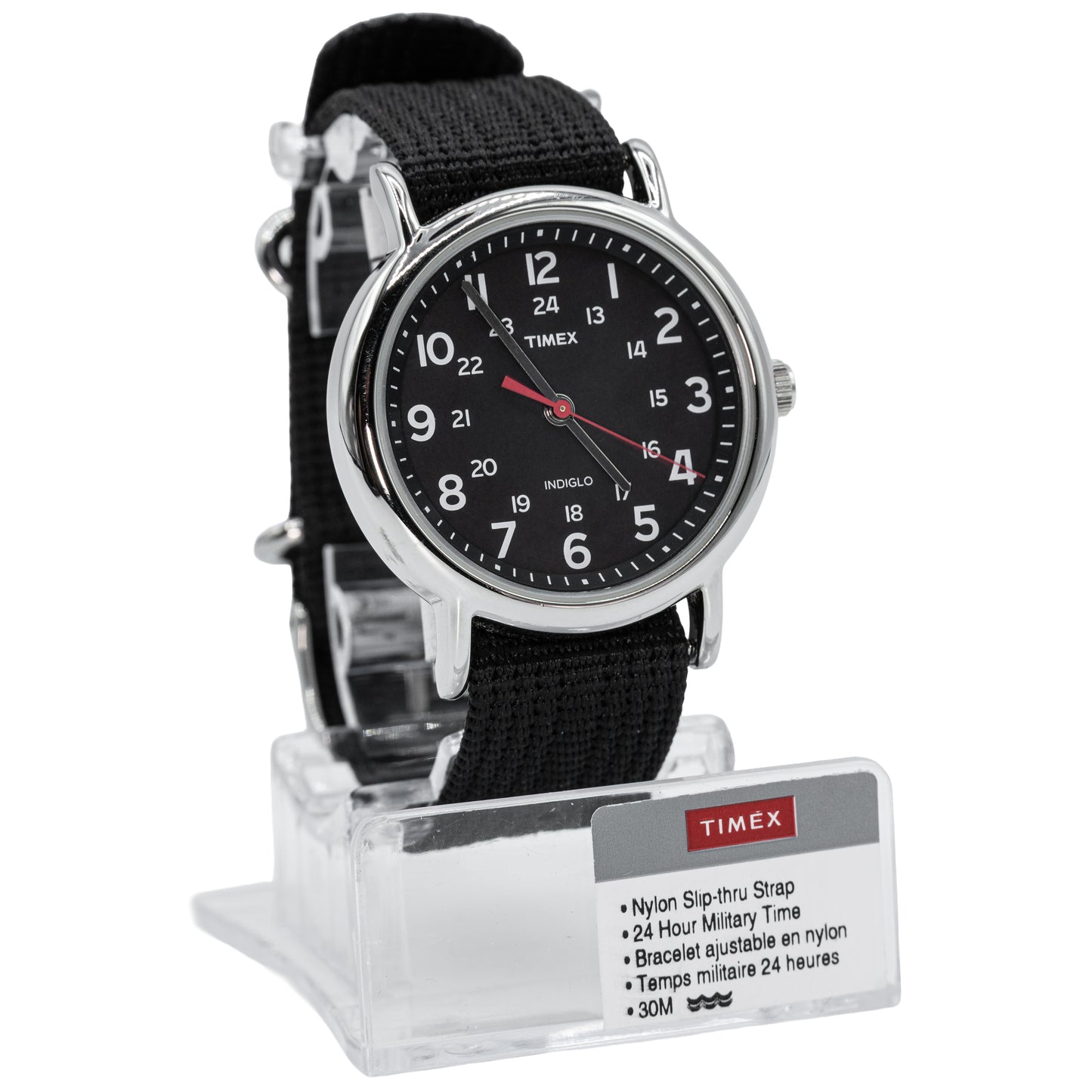 Timex Weekender 38mm 12/24Hr. Nylon Men's Watch - Black