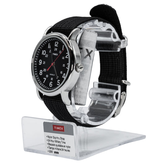 Timex Weekender 38mm 12/24Hr. Nylon Men's Watch - Black