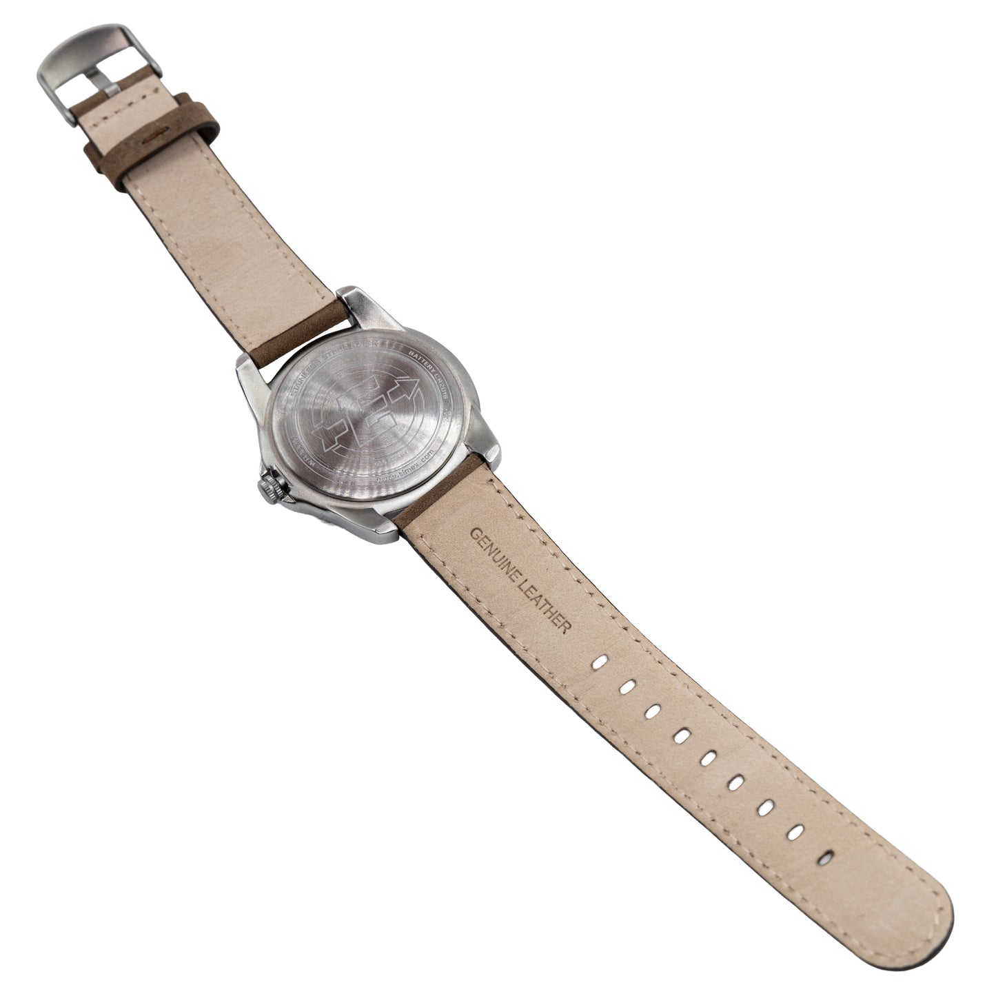 Timex Expedition Men's Brown Leather Indiglo 100M Watch