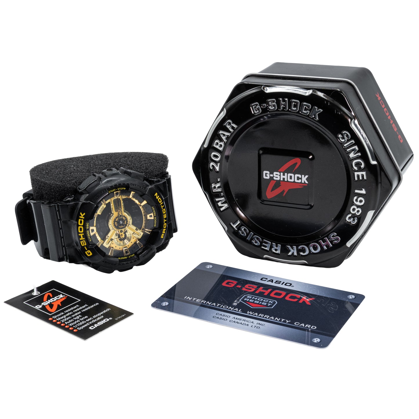 Casio G-shock GA110GB-1A Men's Resin Watch - Black/Gold