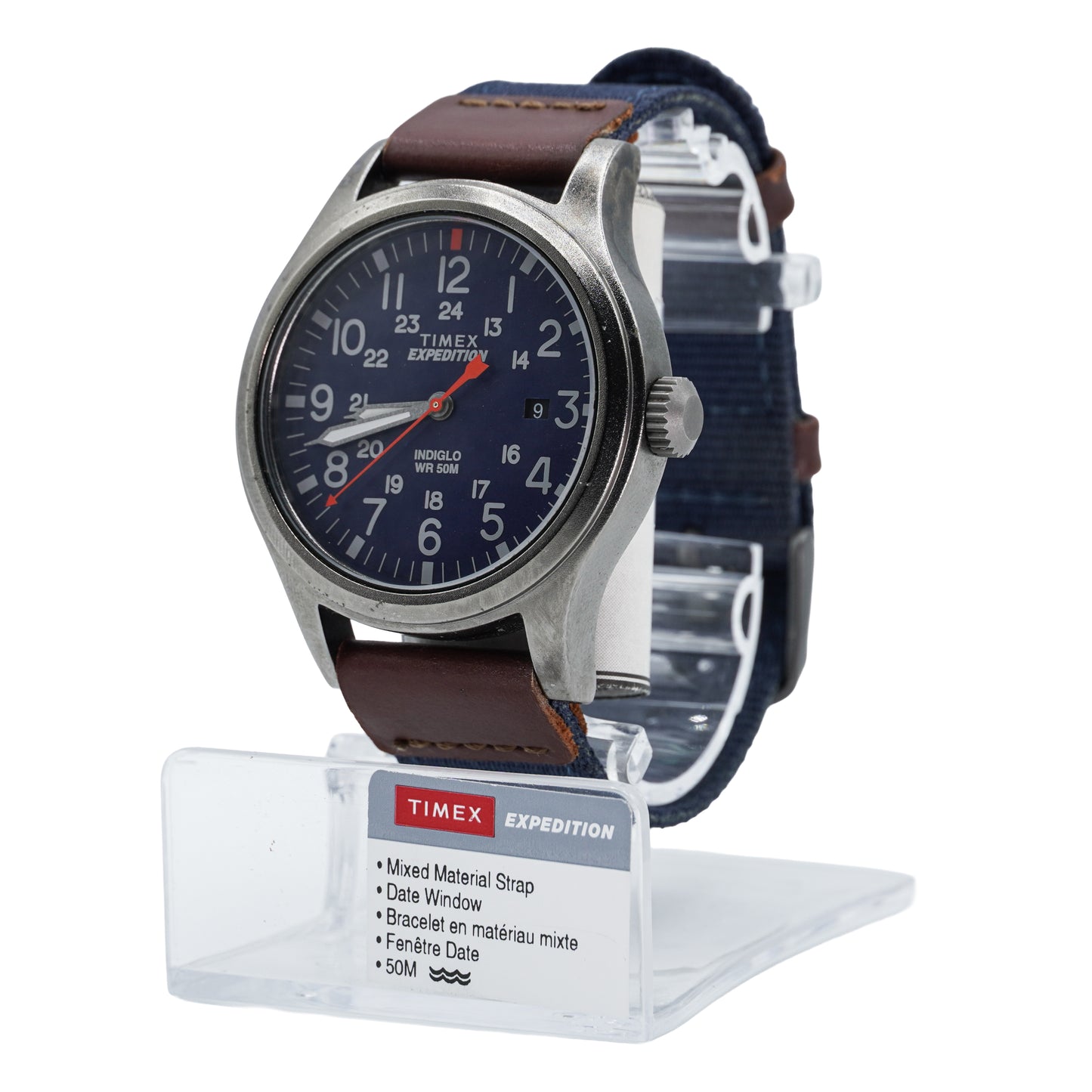 Timex Expedition Scout TW4B14100 Men's  Blue Fabric Watch Indiglo Date