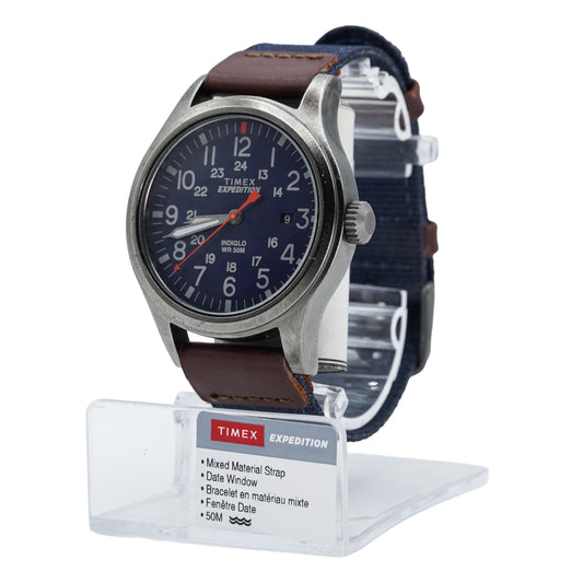Timex Expedition Scout TW4B14100 Men's  Blue Fabric Watch Indiglo Date