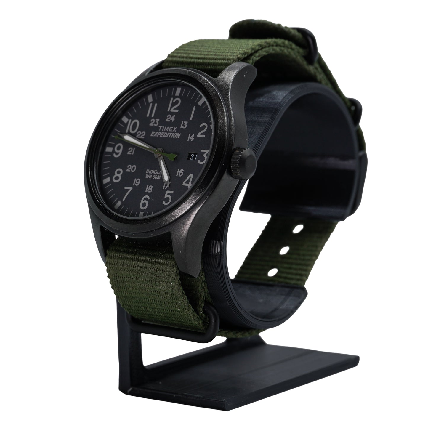 Timex Expedition Scout TW4B04700 Men's Green Nylon Watch Indiglo Date