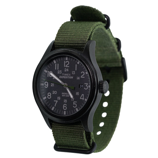 Timex Expedition Scout TW4B04700 Men's Green Nylon Watch Indiglo Date