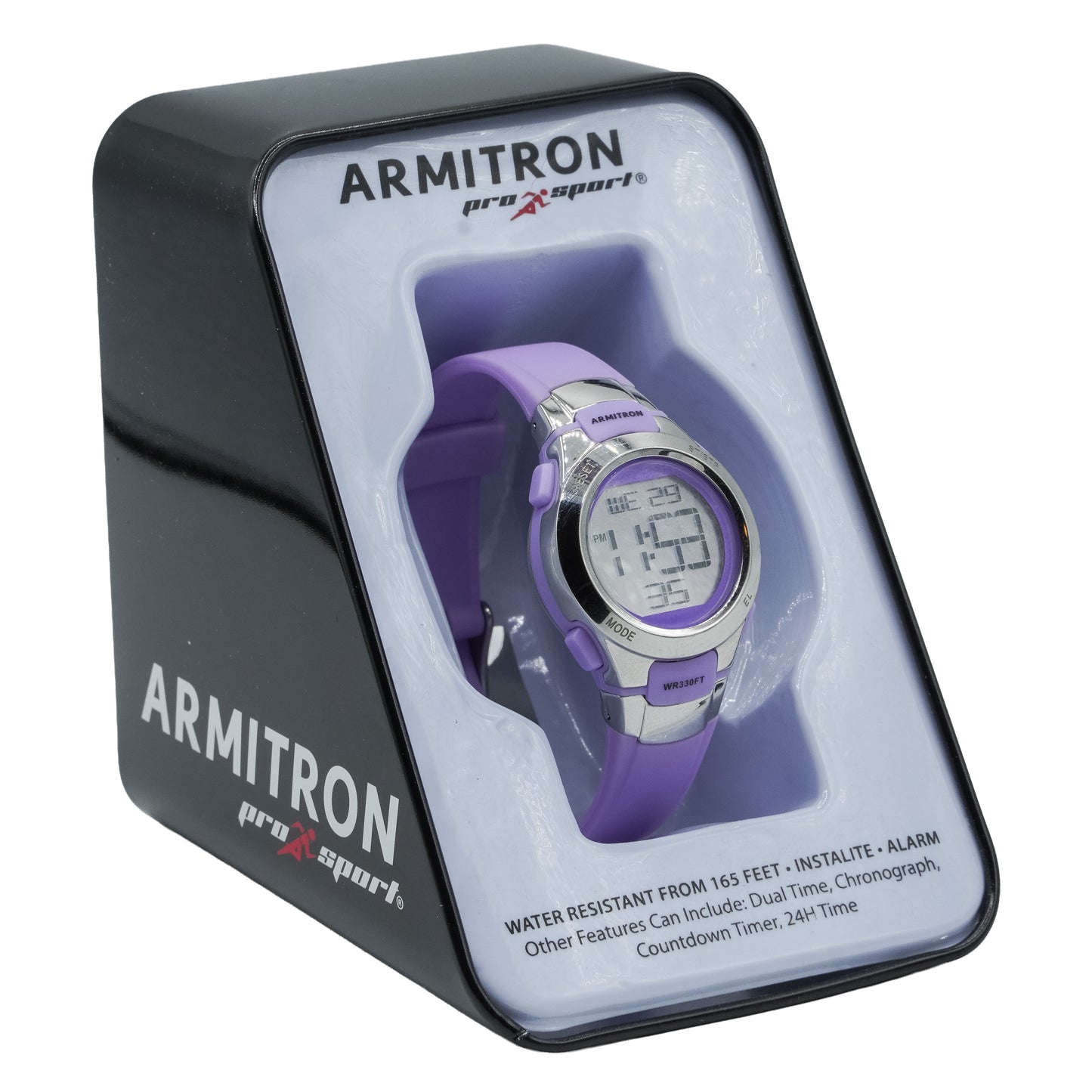 Armitron Women's 45/7012 Digital Purple Silicone Sports Watch
