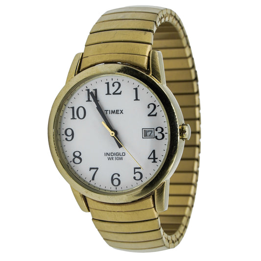 Timex T2H301 Easy Reader Gold Men's Watch Stretch Band