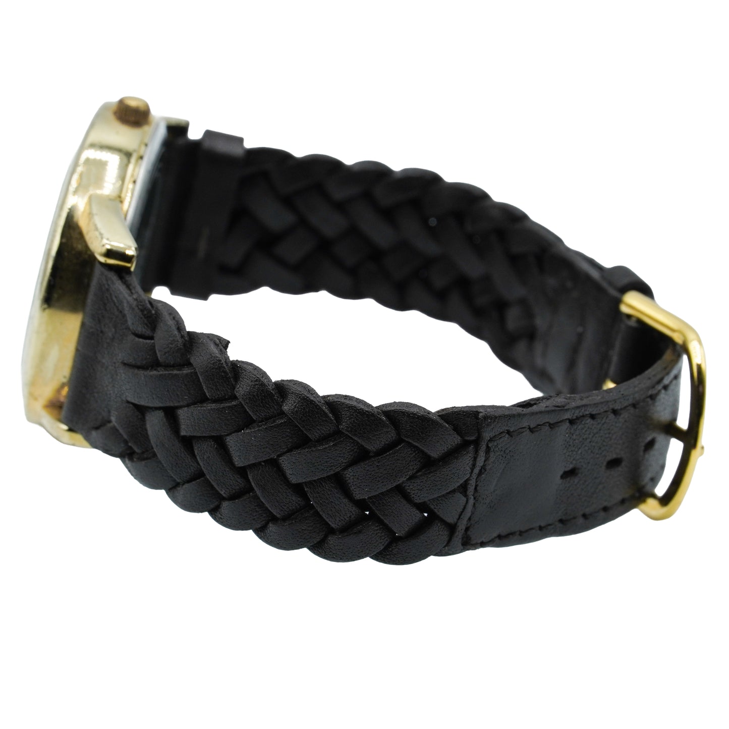 Timex T2H291 Easy Reader Indiglo Gold-Tone Watch with Black Braided Band