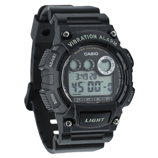 Casio Men's Super Illuminator Black Resin Watch with Box W-735H-1AVCF