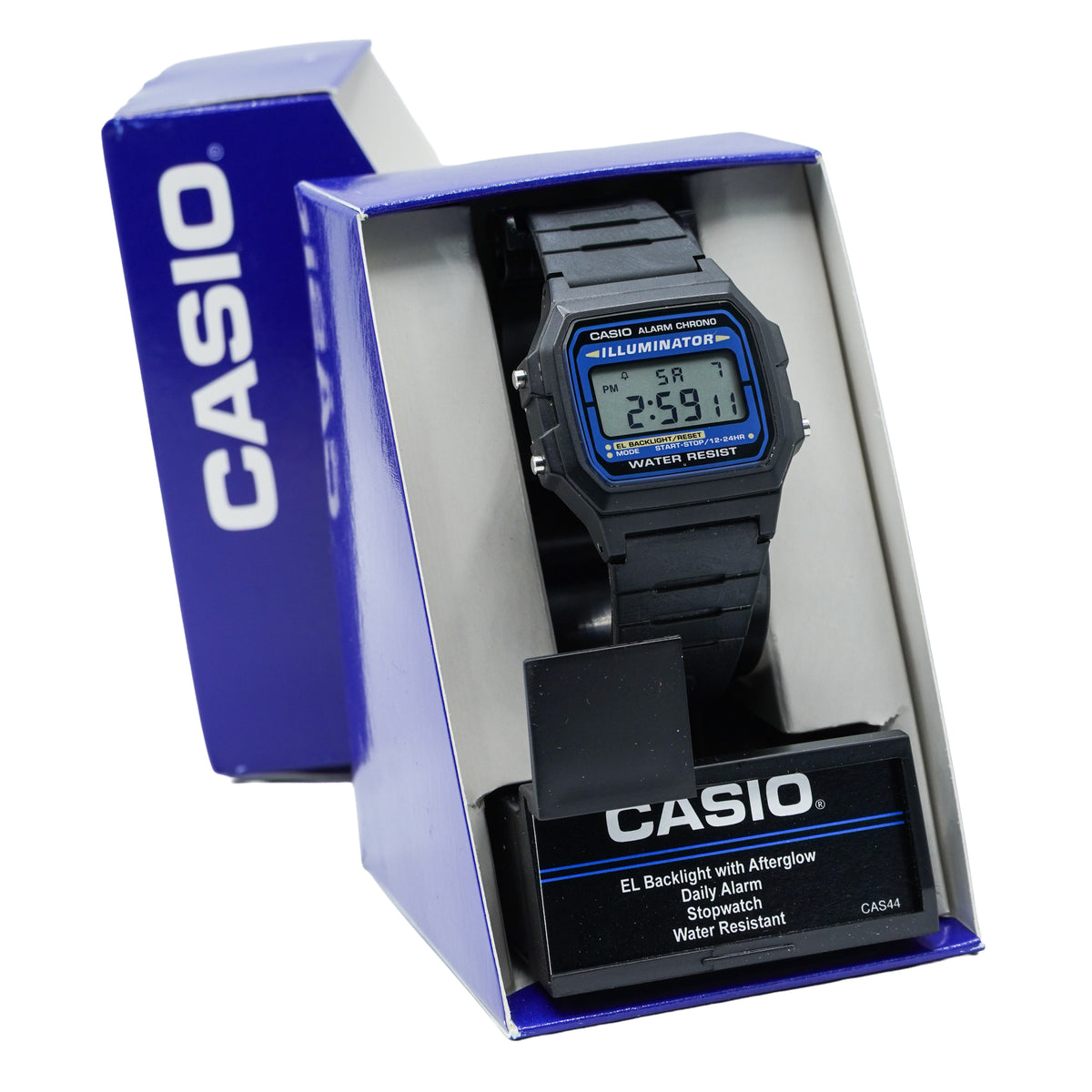 Casio Men's Illuminator Men's Black Band Digital Sports Watch F-105W-1ACR