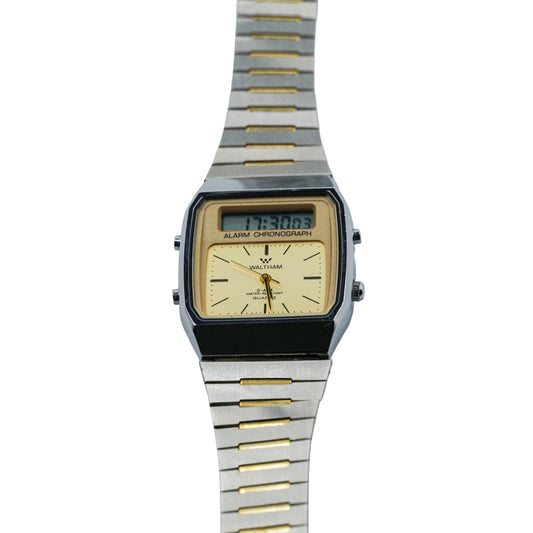 Waltham Vintage Men's Analog-Digital Watch Alarm Chronograph XX002-001