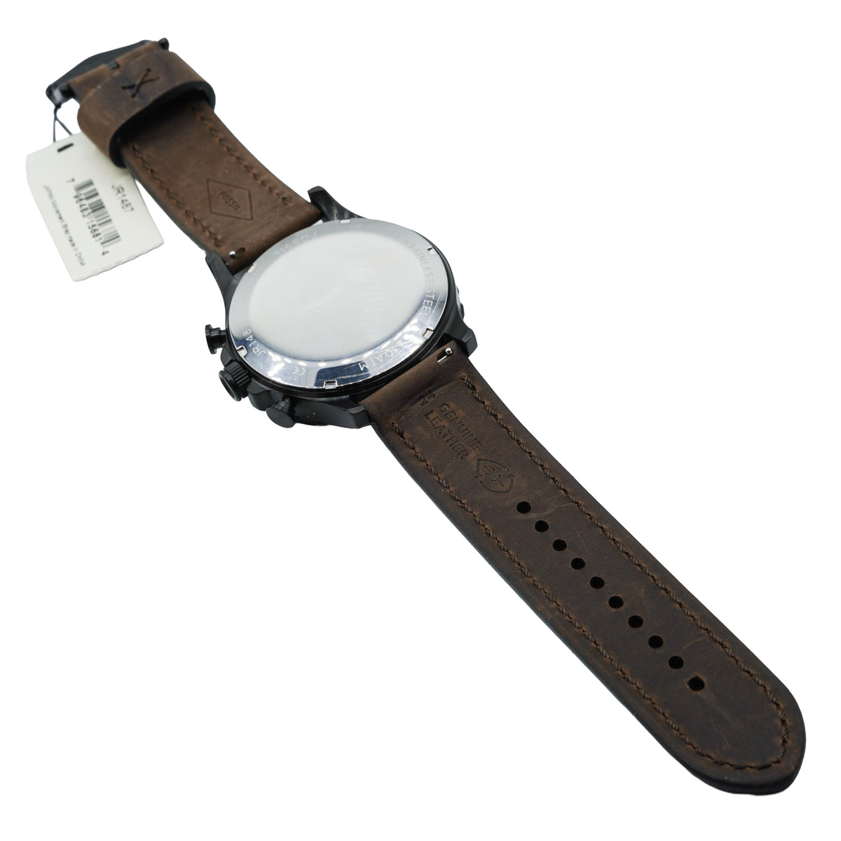 Fossil Nate JR1487 Chronograph Watch Brown Leather