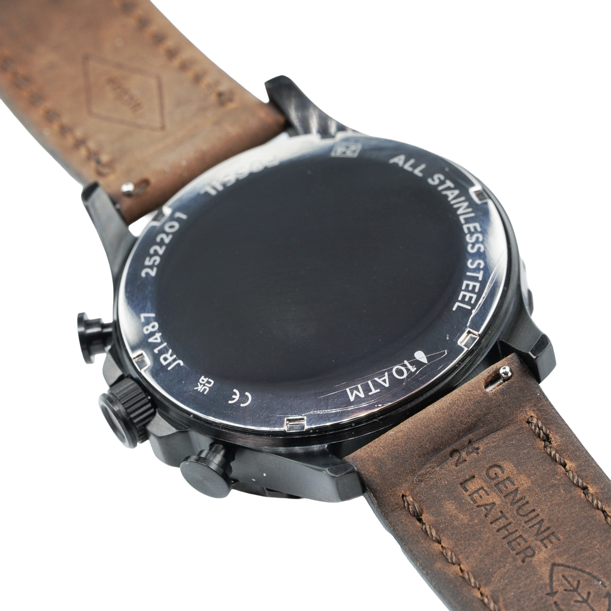 Fossil Nate JR1487 Chronograph Watch Brown Leather