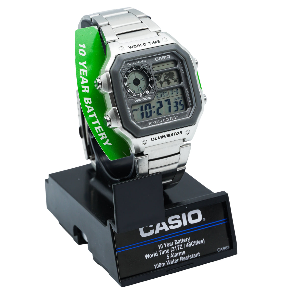 Casio AE-1200WHD-7AVCF Men's World Time Digital Watch New with Box