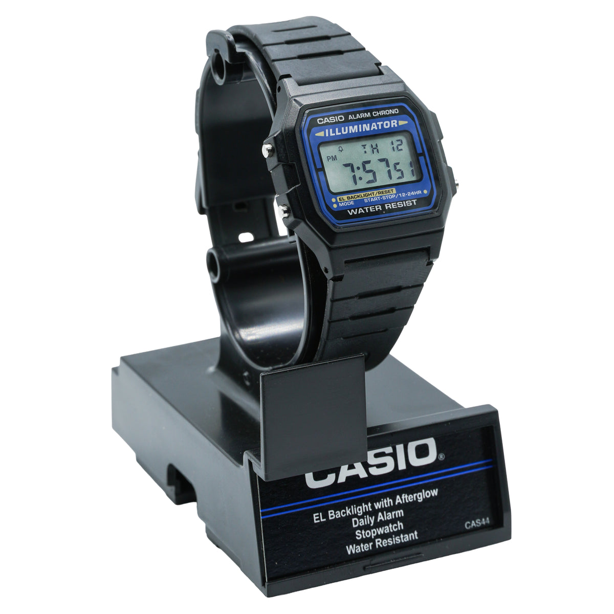 Casio Men's Illuminator Men's Black Band Digital Sports Watch F-105W-1ACR