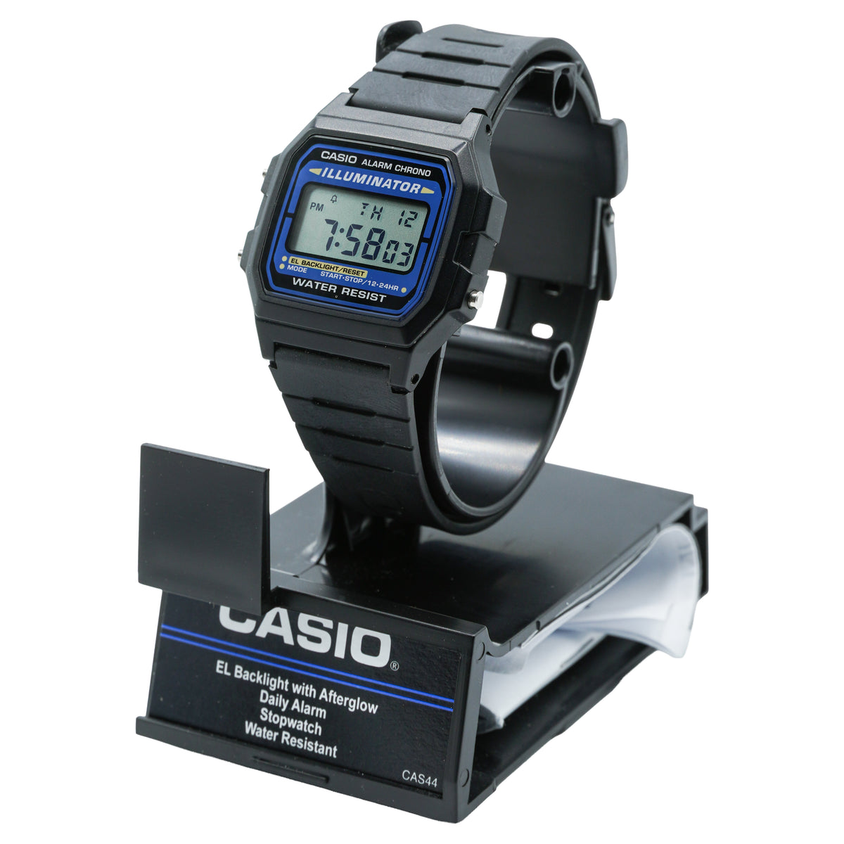 Casio Men's Illuminator Men's Black Band Digital Sports Watch F-105W-1ACR